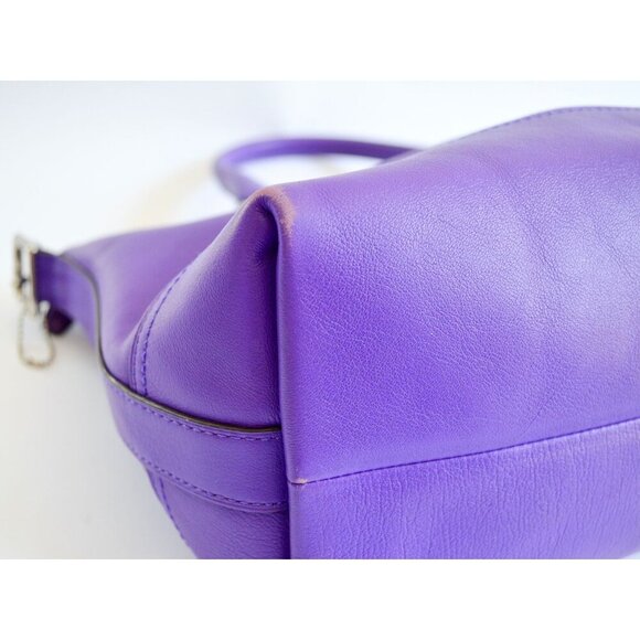 Coach 21132 Molly Purple Ultraviolet Leather Handbag NO CROSSBODY STRAP - Picture 9 of 14
